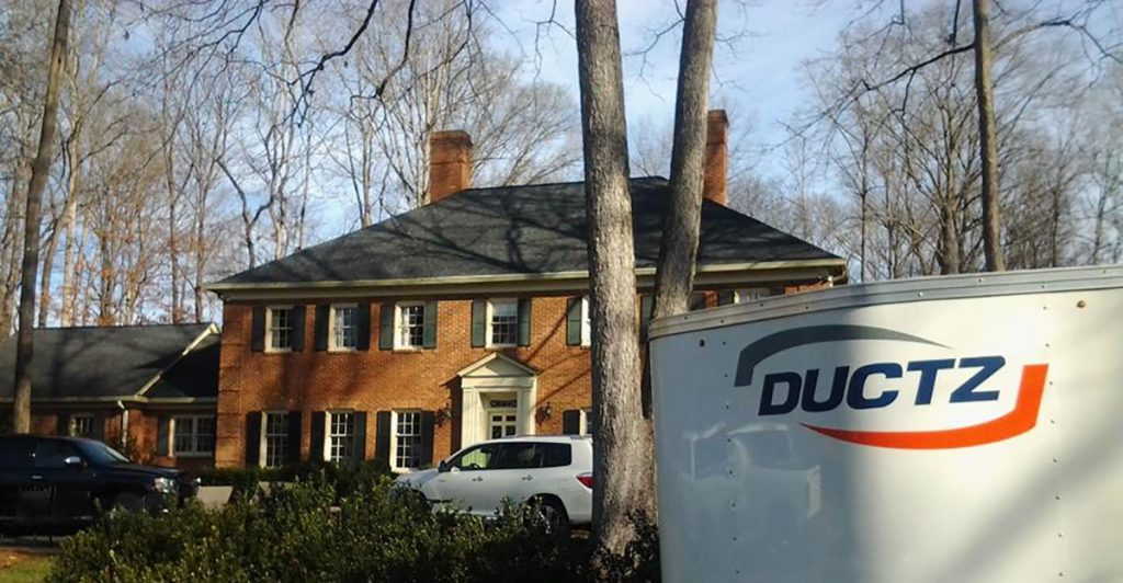DUCTZ truck in front of house duct cleaning training